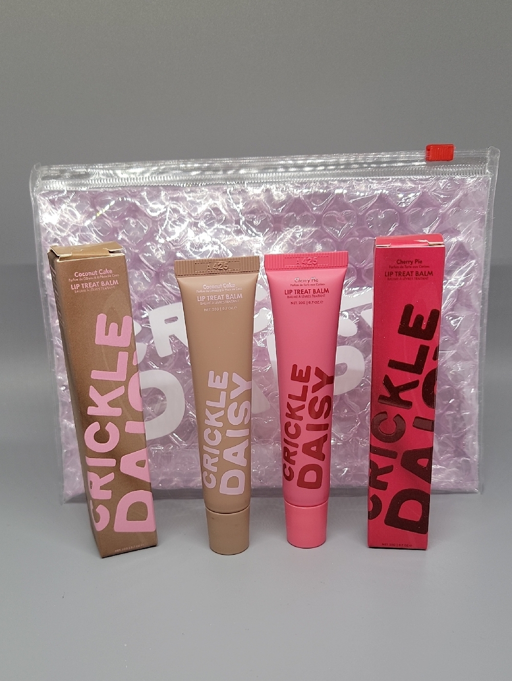 Crickle Daisy Summer Lip Duo -- Cherry Pie/Coconut Cake